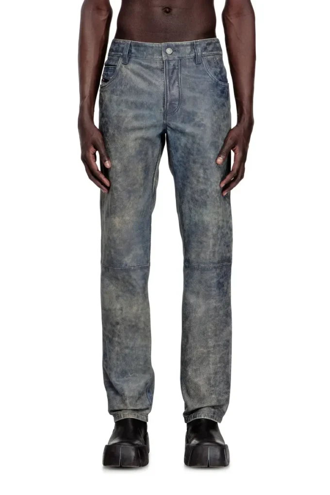 p-vyll-qmbw Jean-cut leather pants