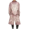 p-warky-short Waffle shorts with medieval print
