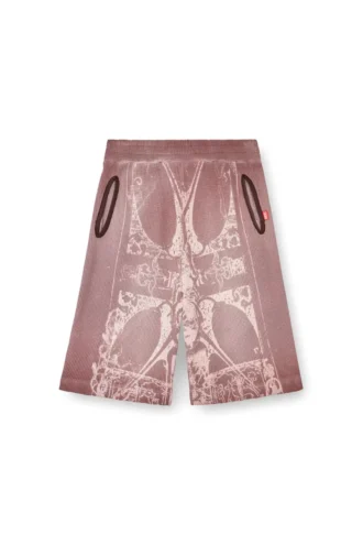 p-warky-short Waffle shorts with medieval print