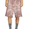 p-warky-short Waffle shorts with medieval print