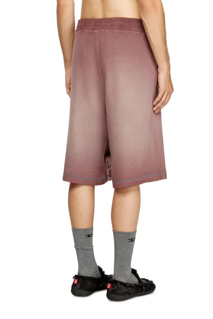 p-warky-short Waffle shorts with medieval print
