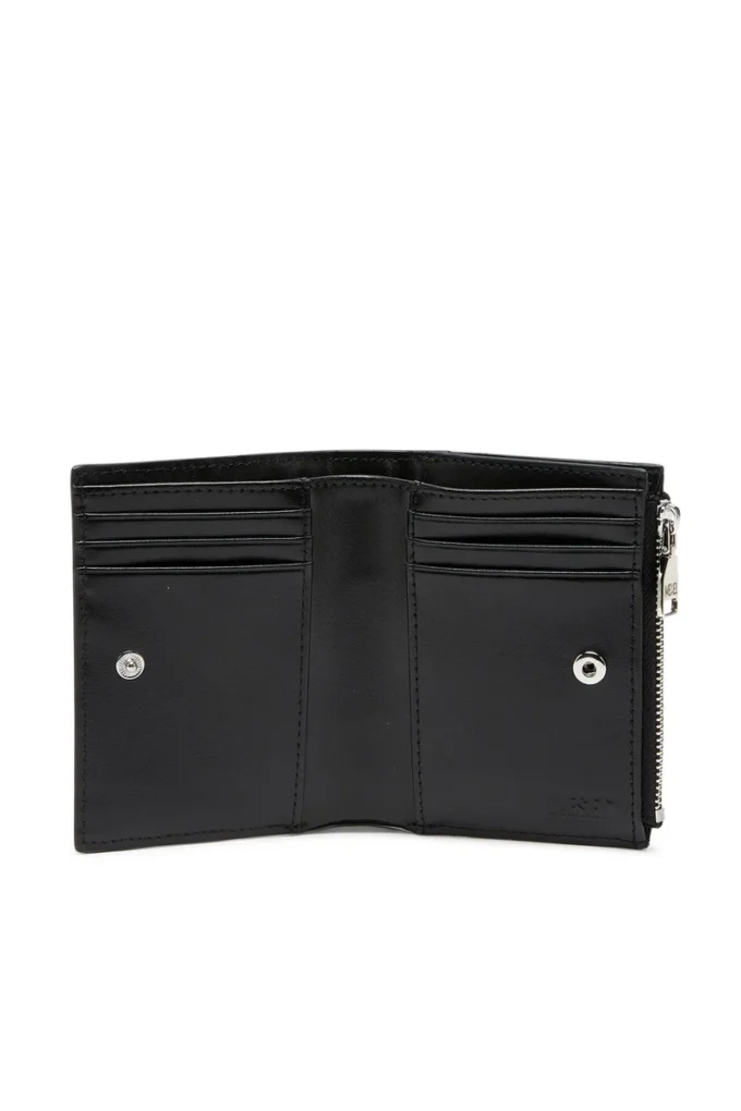 play bi-fold zip ii Small wallet in glossy leather