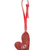 play mirror Heart charm with logo in metal