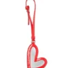 play mirror Heart charm with logo in metal
