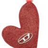 play mirror Heart charm with logo in metal
