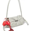 play mirror Heart charm with logo in metal