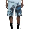 pr-d-rixford-s Denim shorts with faded print