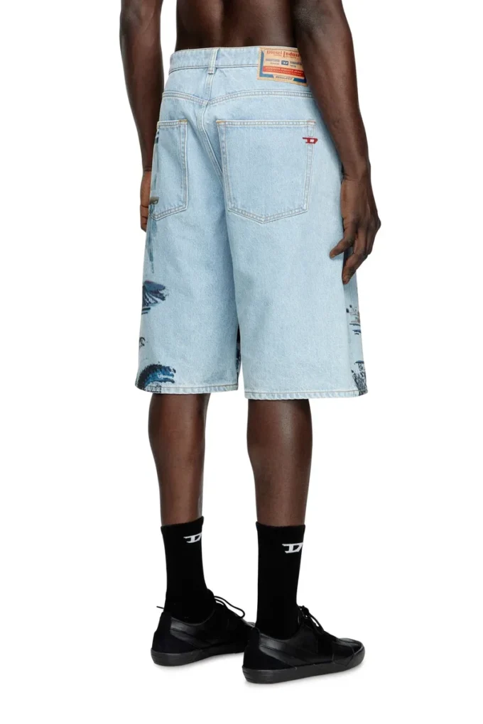 pr-d-rixford-s Denim shorts with faded print