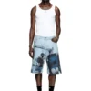 pr-d-rixford-s Denim shorts with faded print