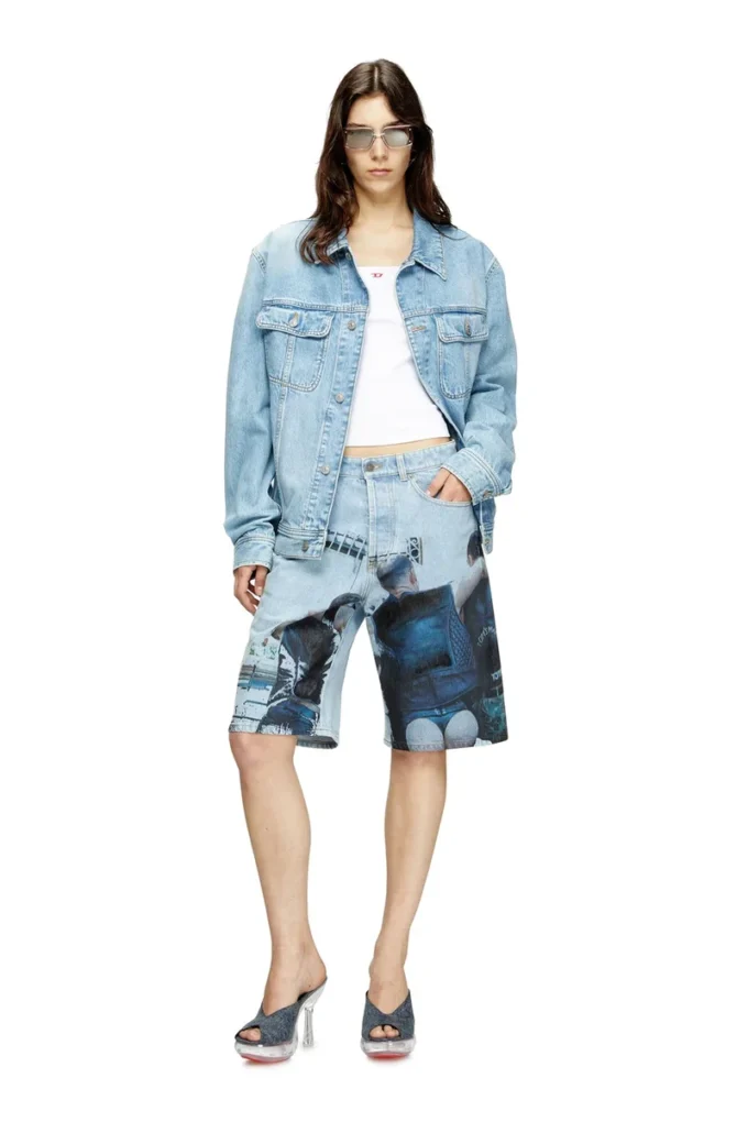 pr-d-rixford-s Denim shorts with faded print