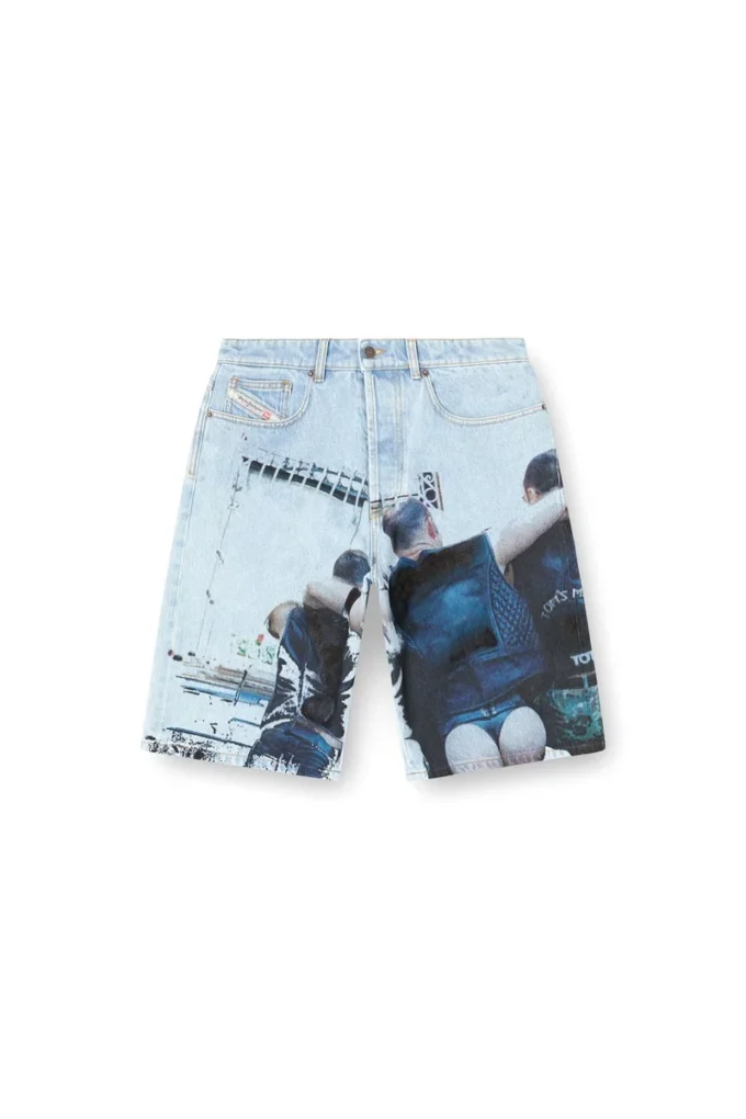 pr-d-rixford-s Denim shorts with faded print