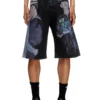 pr-d-rixford-s Denim shorts with multicolour print