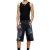 pr-d-rixford-s Denim shorts with multicolour print