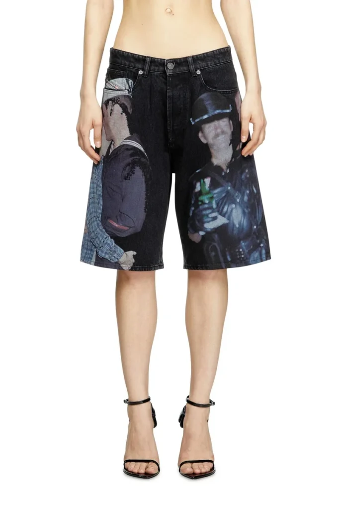 pr-d-rixford-s Denim shorts with multicolour print