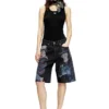 pr-d-rixford-s Denim shorts with multicolour print