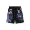 pr-d-rixford-s Denim shorts with multicolour print