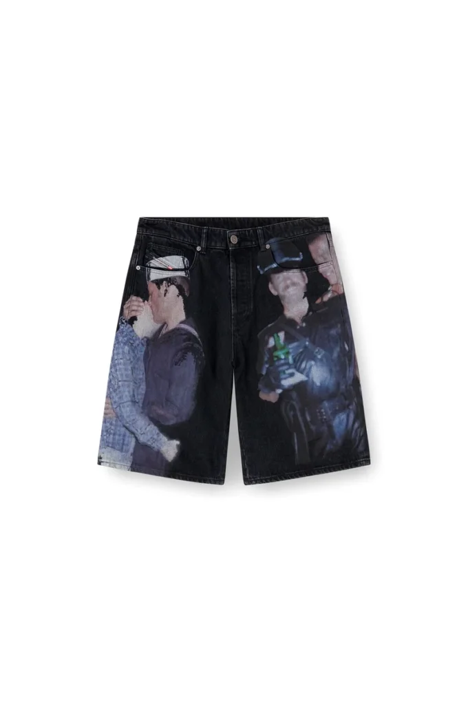 pr-d-rixford-s Denim shorts with multicolour print