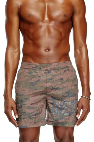 rio-41-utlt Mid-length swim shorts in camo ripstop