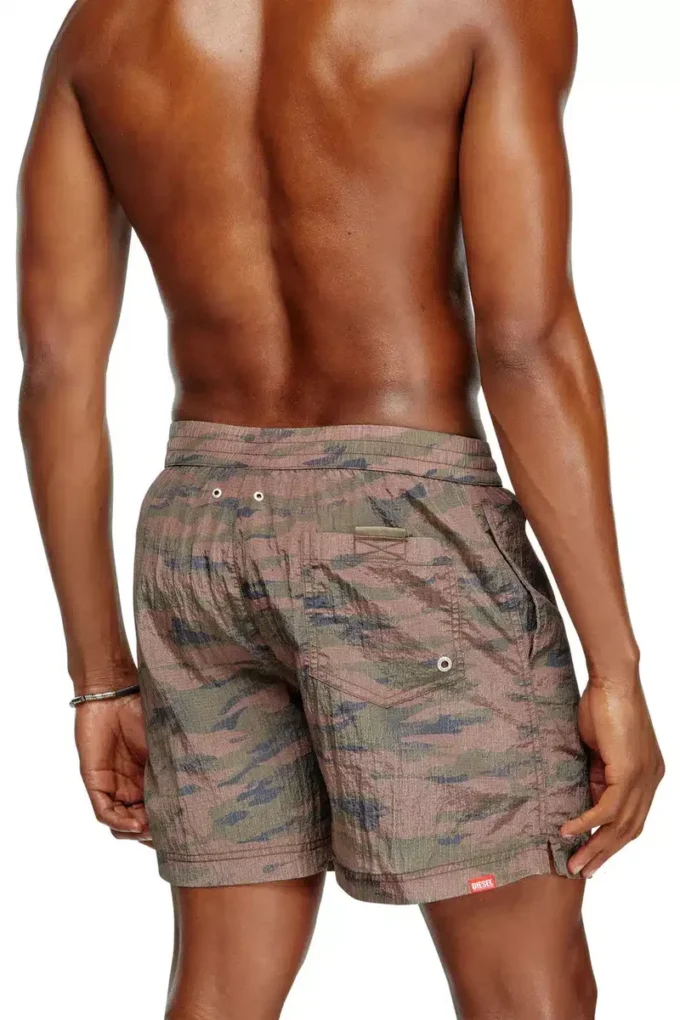 rio-41-utlt Mid-length swim shorts in camo ripstop