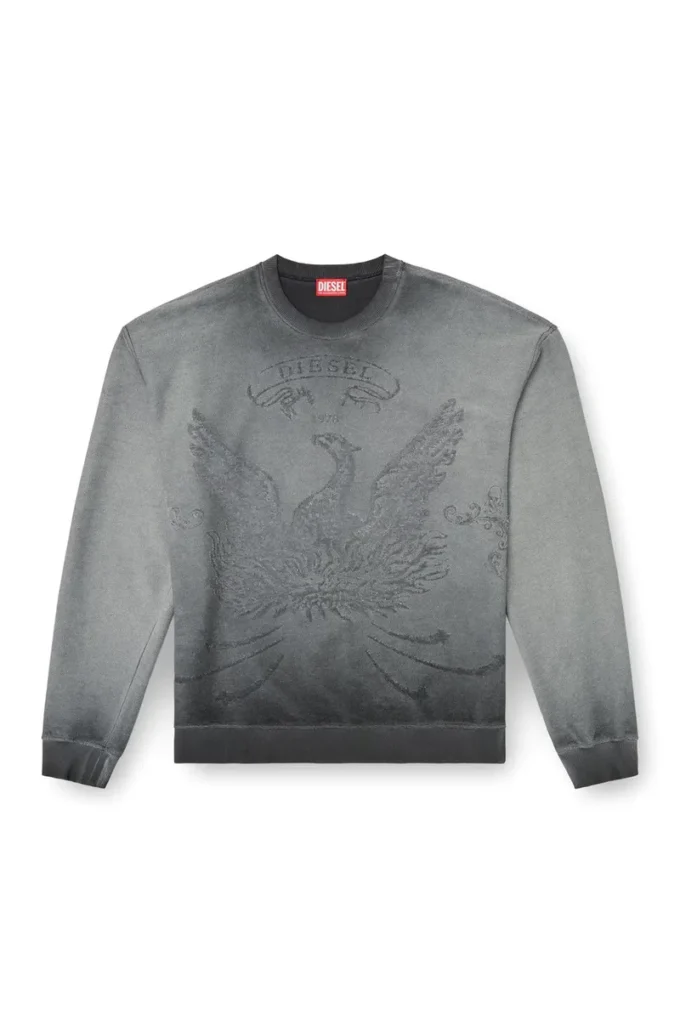s-aron Faded sweatshirt with devoré Phoenix logo