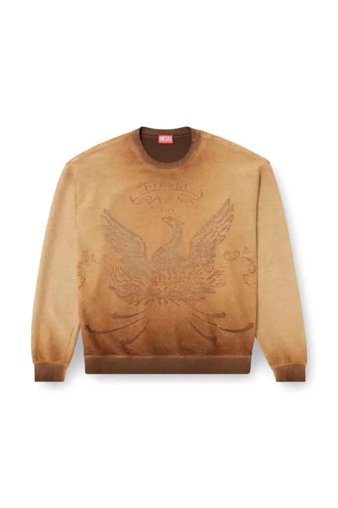 s-aron Faded sweatshirt with devoré Phoenix logo