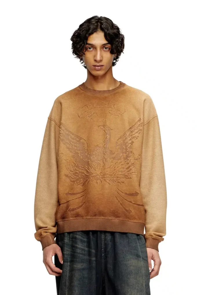 s-aron Faded sweatshirt with devoré Phoenix logo