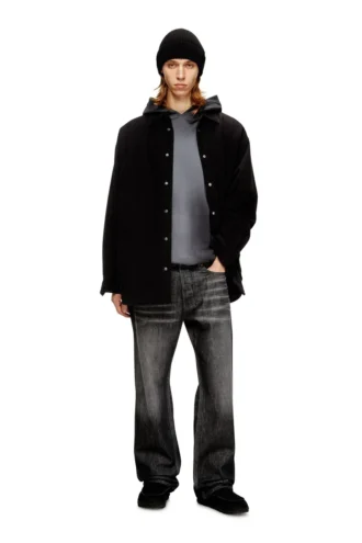 s-baggy-padd-hgbk Cotton shirt with Oval D embroidery