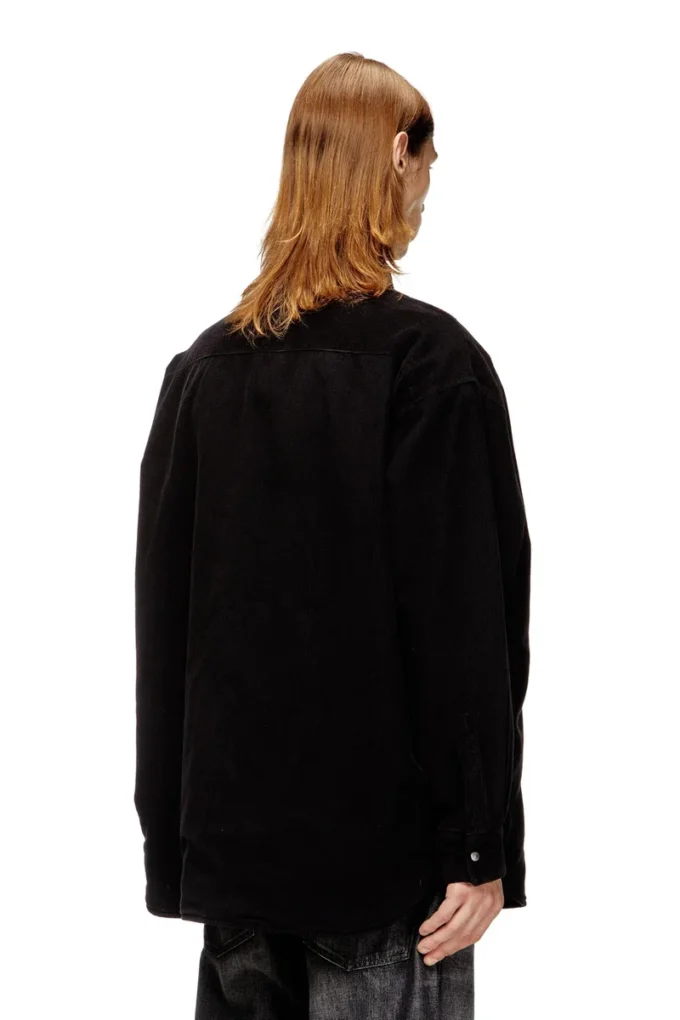 s-baggy-padd-hgbk Cotton shirt with Oval D embroidery