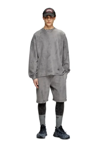 s-baxt-t1 Cracked-effect sweatshirt with micro logo