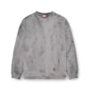 s-baxt-t1 Cracked-effect sweatshirt with micro logo