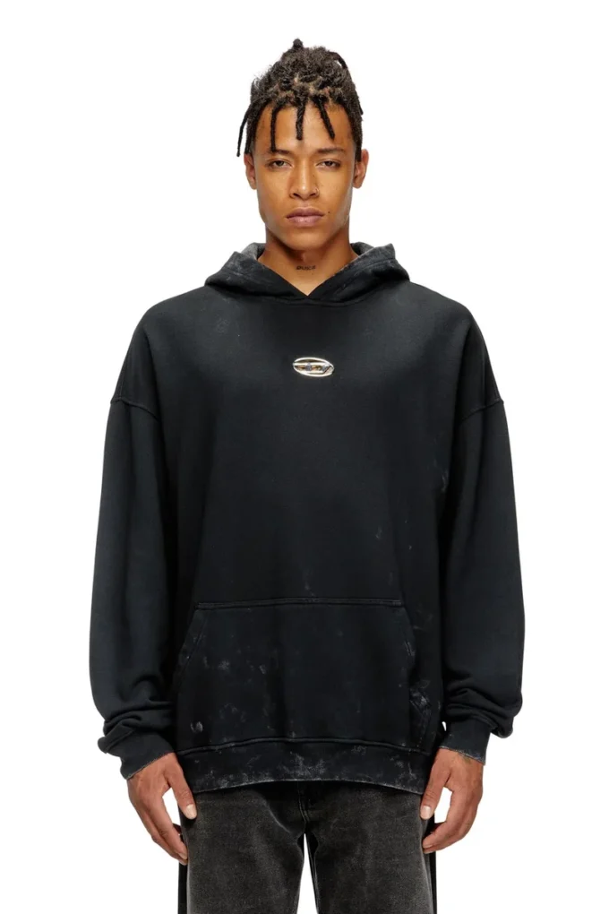 s-boxt-hood-t10 Hoodie with cut-out metal Oval D