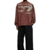 s-boxt-n5 Cotton sweatshirt with flocked Oval D