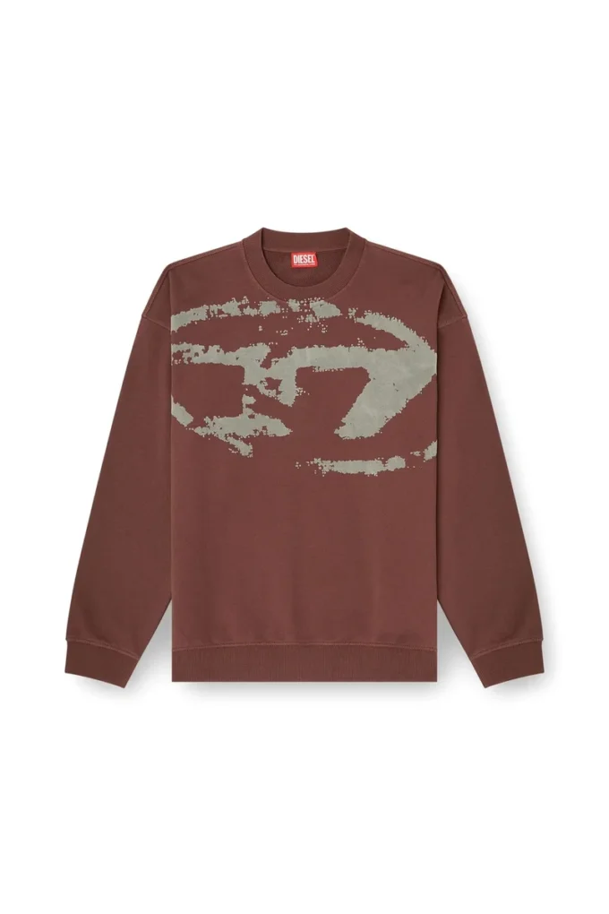 s-boxt-n5 Cotton sweatshirt with flocked Oval D