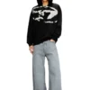 s-boxt-n5 Sweatshirt with distressed flocked logo