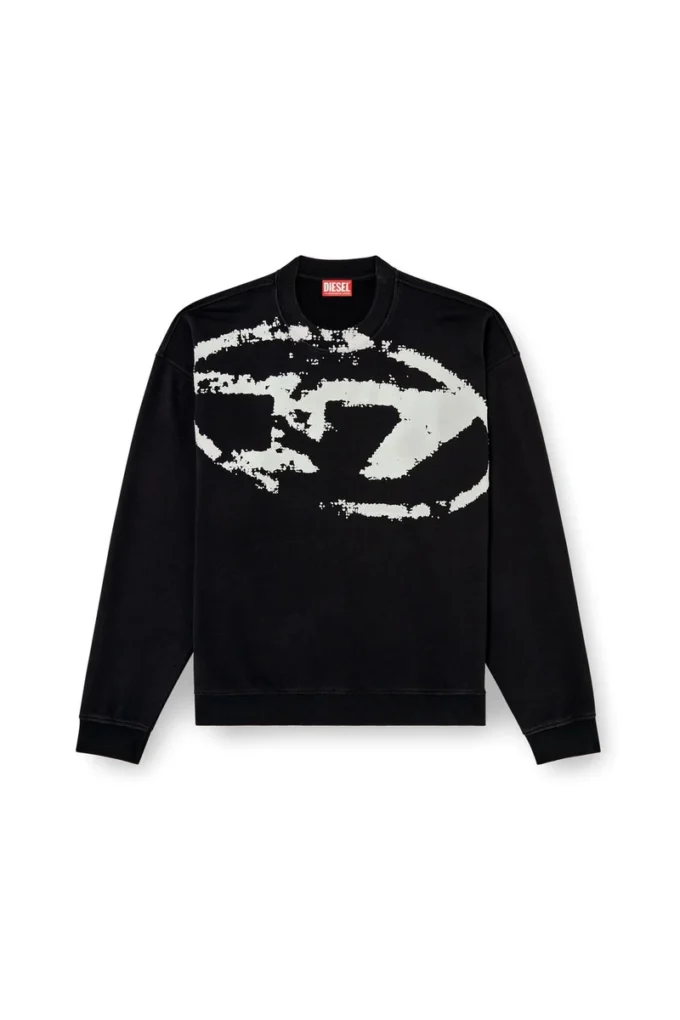 s-boxt-n5 Sweatshirt with distressed flocked logo
