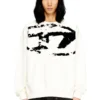 s-boxt-n5 Sweatshirt with distressed flocked logo