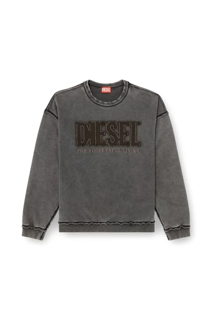 s-boxt-raw-v1 Cotton sweatshirt with appliqué logo