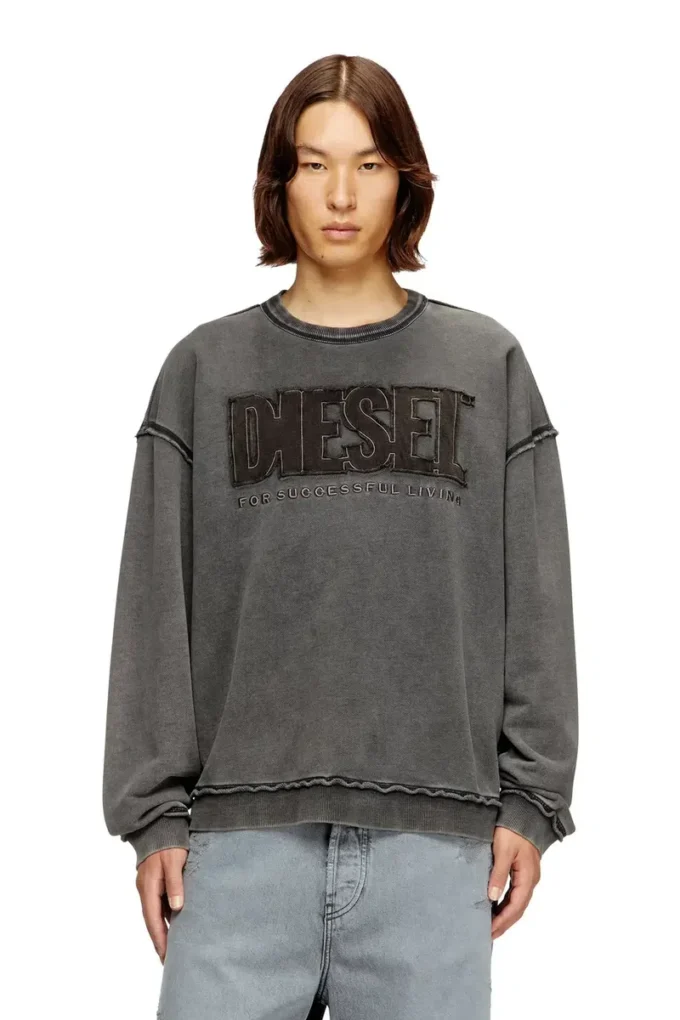 s-boxt-raw-v1 Cotton sweatshirt with appliqué logo