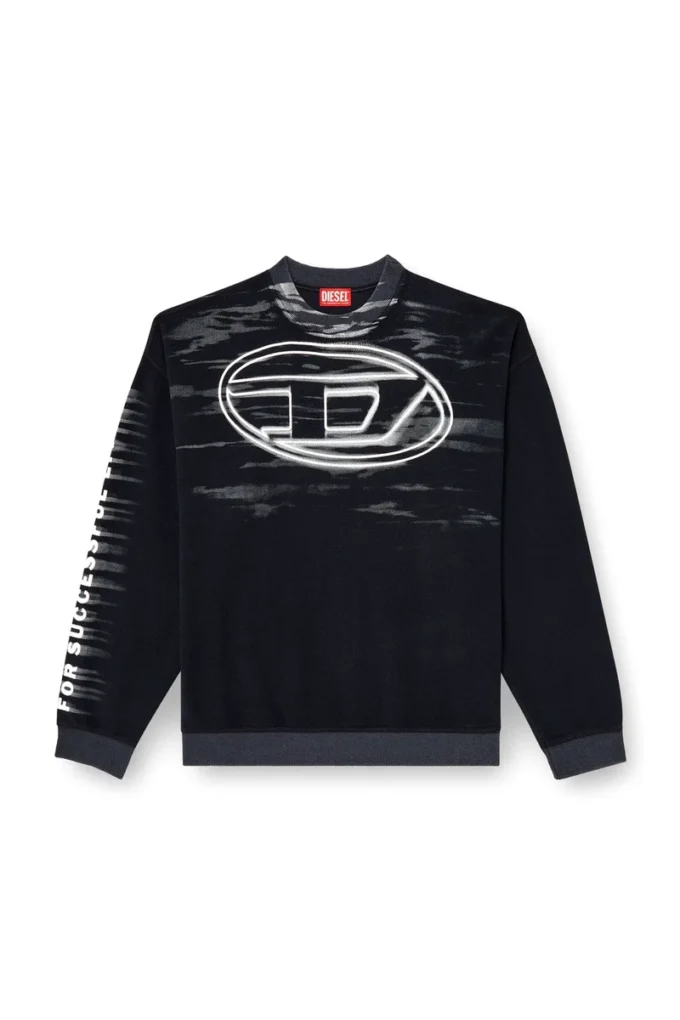 s-boxt-t1 Cotton sweatshirt with Oval D print