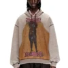 s-boxton-hood Hoodie with print and studs