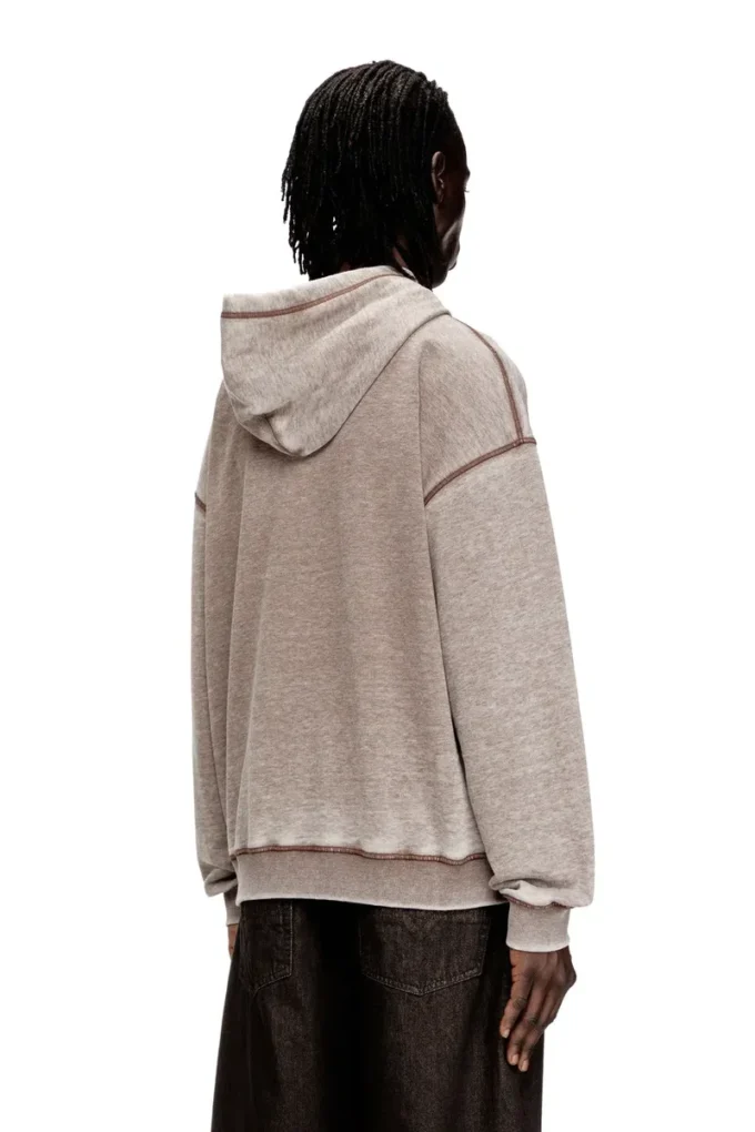 s-boxton-hood Hoodie with print and studs
