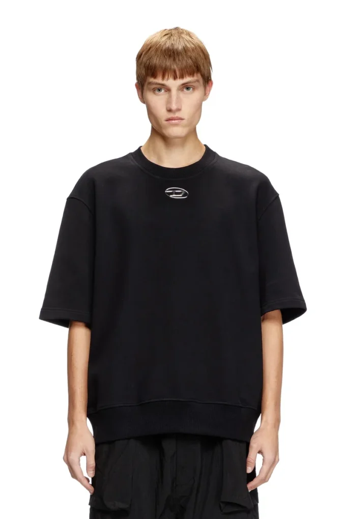 s-cooling-l1 Half-sleeve sweatshirt with metallic logo
