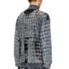 s-corr Devoré houndstooth zip-up top