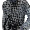 s-corr Devoré houndstooth zip-up top