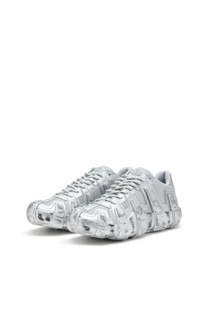 s-d-griffe low S-D-Griffe-Metallic sneakers in mesh and PU