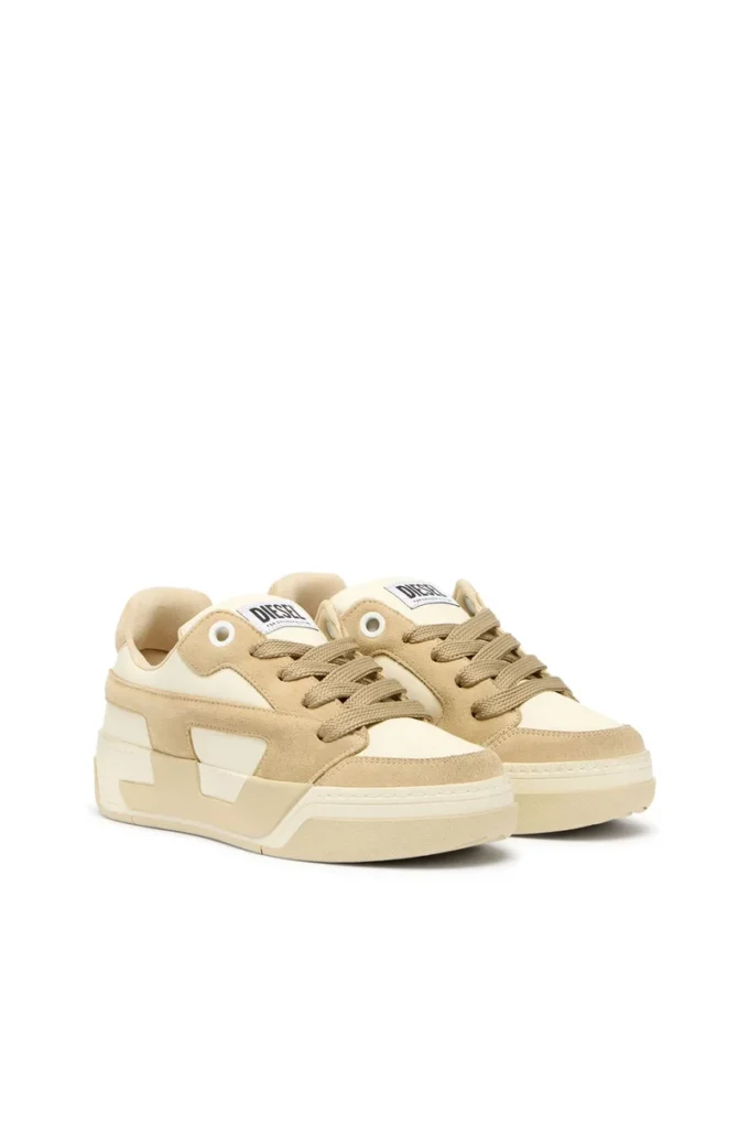 s-d-ollie low w D-Ollie-Distressed sneakers in leather and suede