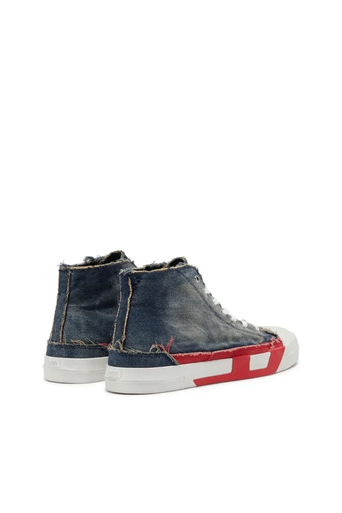 s-d-verse mid ii D-Verse-High-top sneakers in denim with D logo