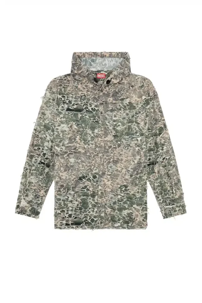 s-dewny-hood-hockk Camo shirt with destroyed finish