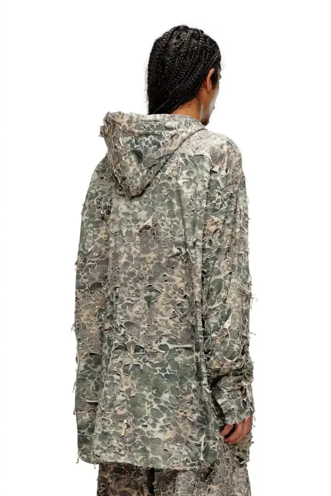 s-dewny-hood-hockk Camo shirt with destroyed finish