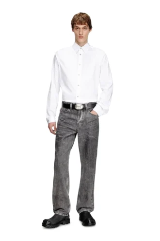 s-fitty-a Formal shirt with logo-embroidered collar